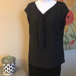 The Limited black tie blouse